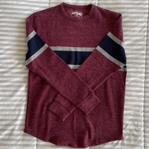 MEN'S LONG SLEEVES TEE SHIRT *AMAERICAN EAGLE* SIZE -S- - Picture 2 of 9